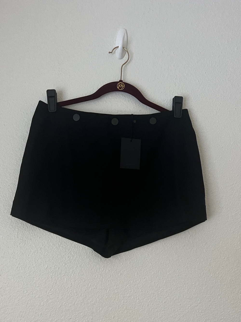 NBD Revolve Black High Waisted Sailor Button Front Skort Size Medium M